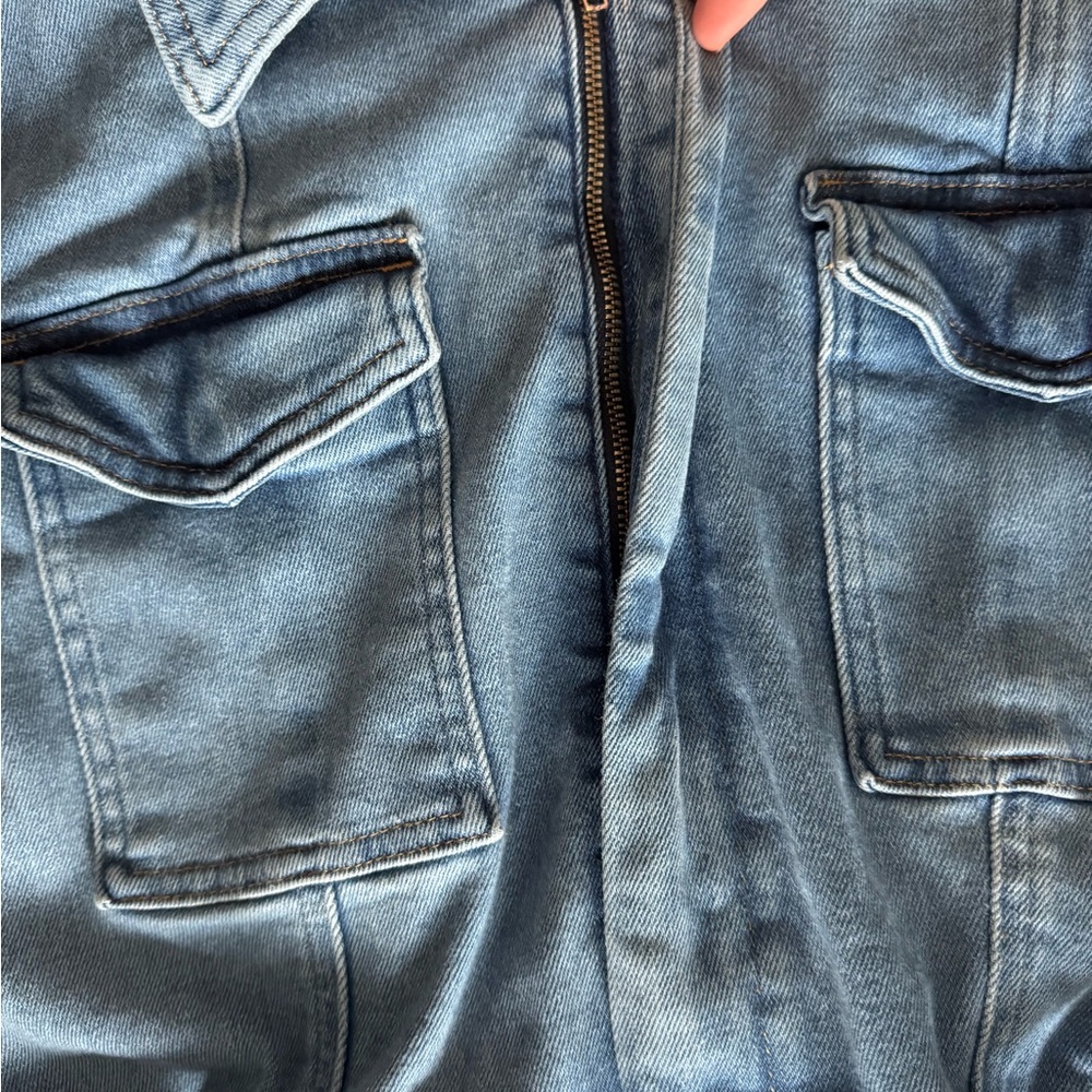Good American Blue Denim Romper - Picture 6 of 12
